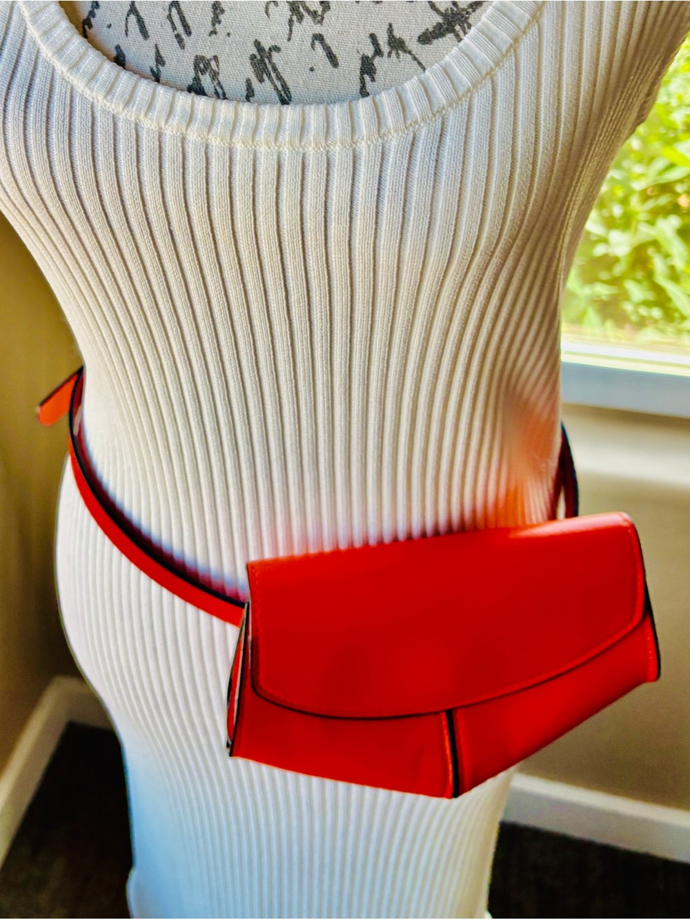 Genuine Leather orange Waist Bag - Women